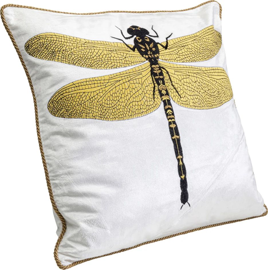 Подушка KARE Kissen Glitter Dragonfly Wei&szlig; 55241