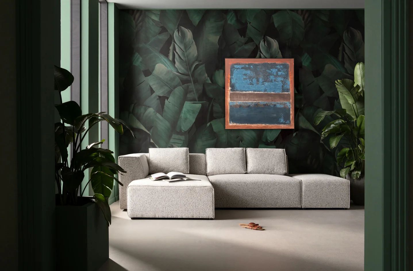 Картина KARE Gerahmtes Bild Silence Blau 56785