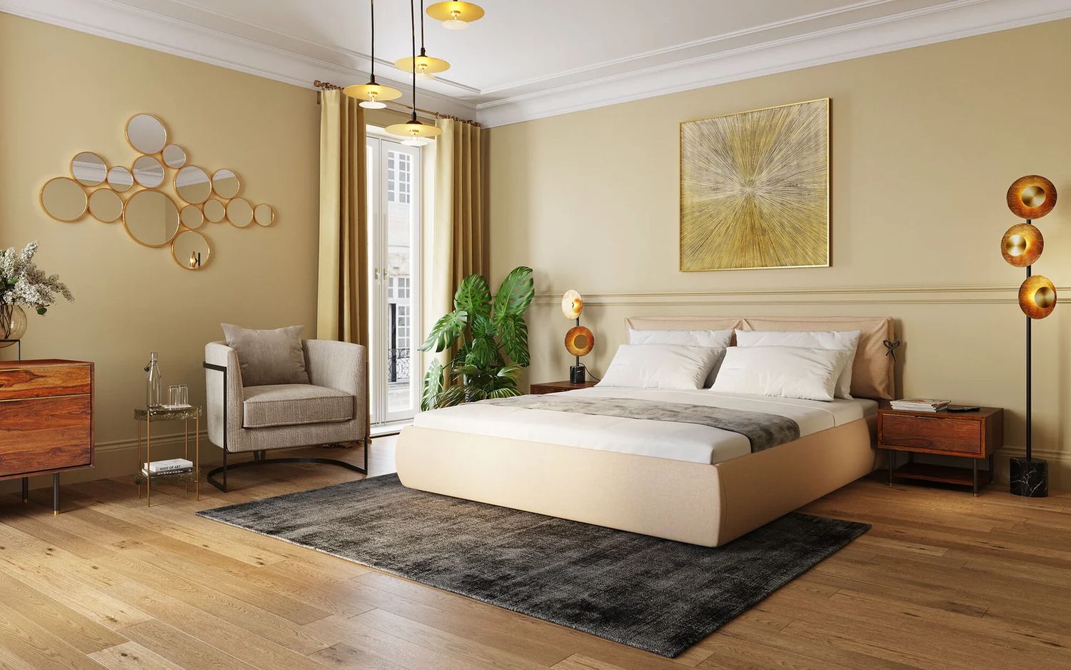 Зеркало KARE Spiegel Bubbles Brass 84132