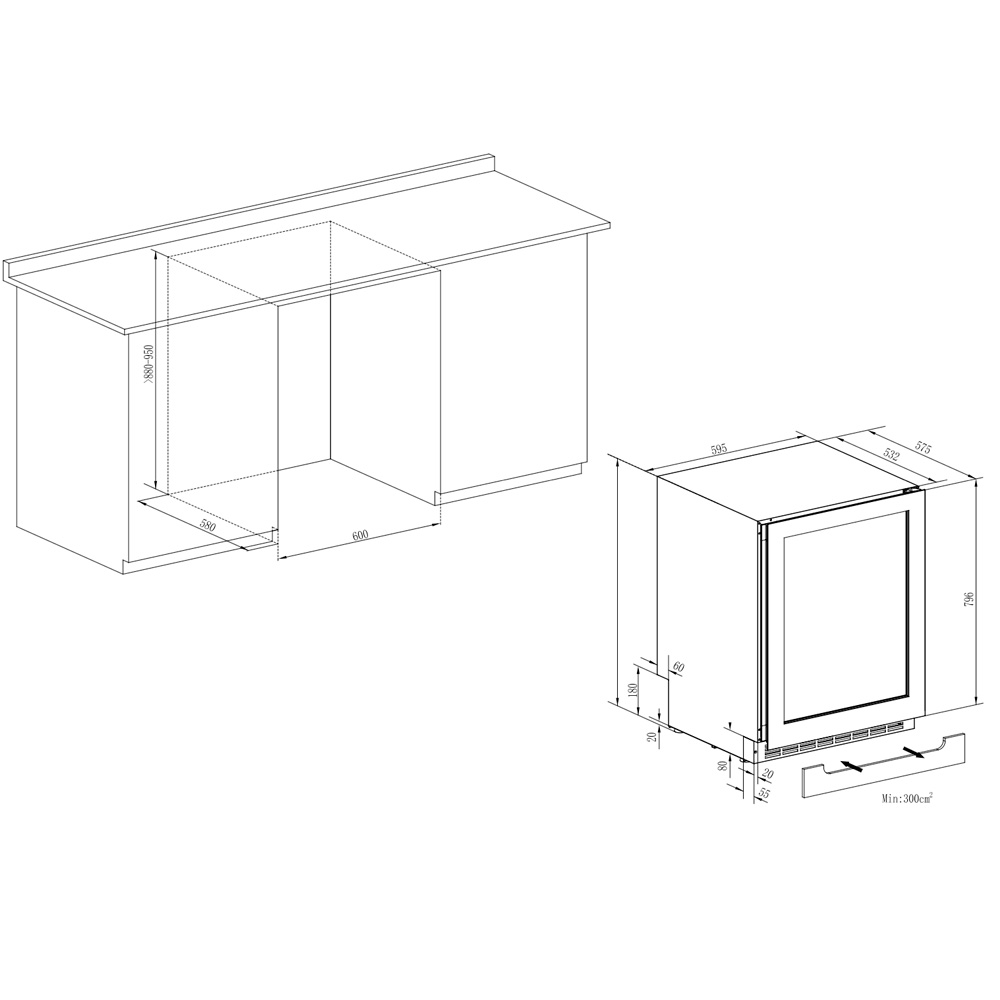 Винный шкаф Temptech SKX6080DRB Skagen