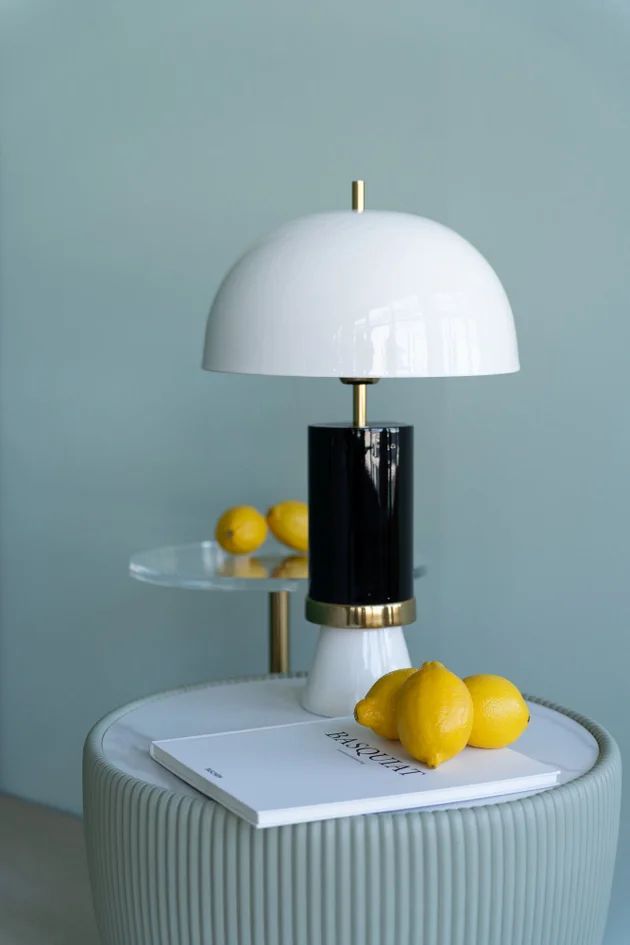 Настольная лампа KARE Tischleuchte Josy Weiß Schwarz 56522