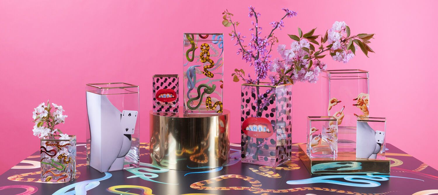 Ваза Seletti Glass Vase Big Lipstick 14153