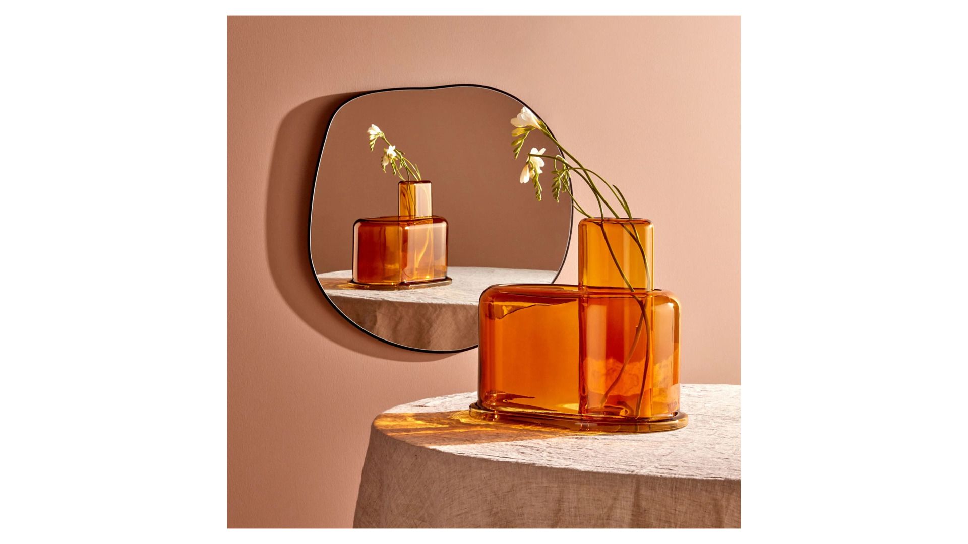 Ваза Nude Glass Layers Vase Tall Amber 1095746