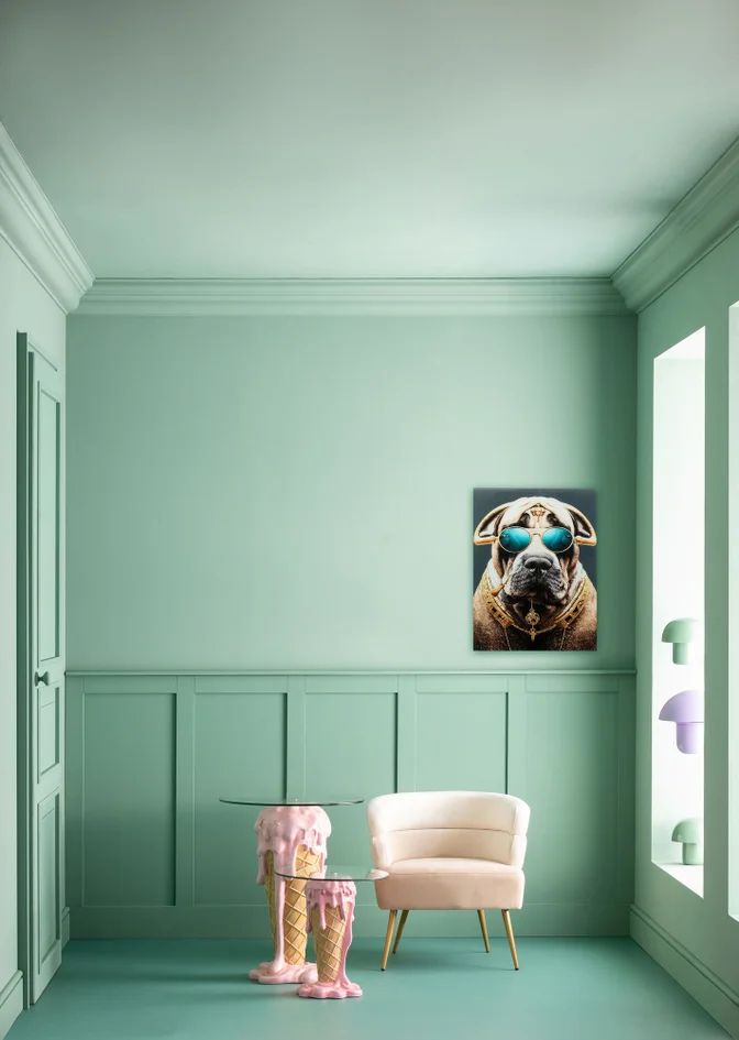 Картина KARE Glasbild Fashion Dog 57008