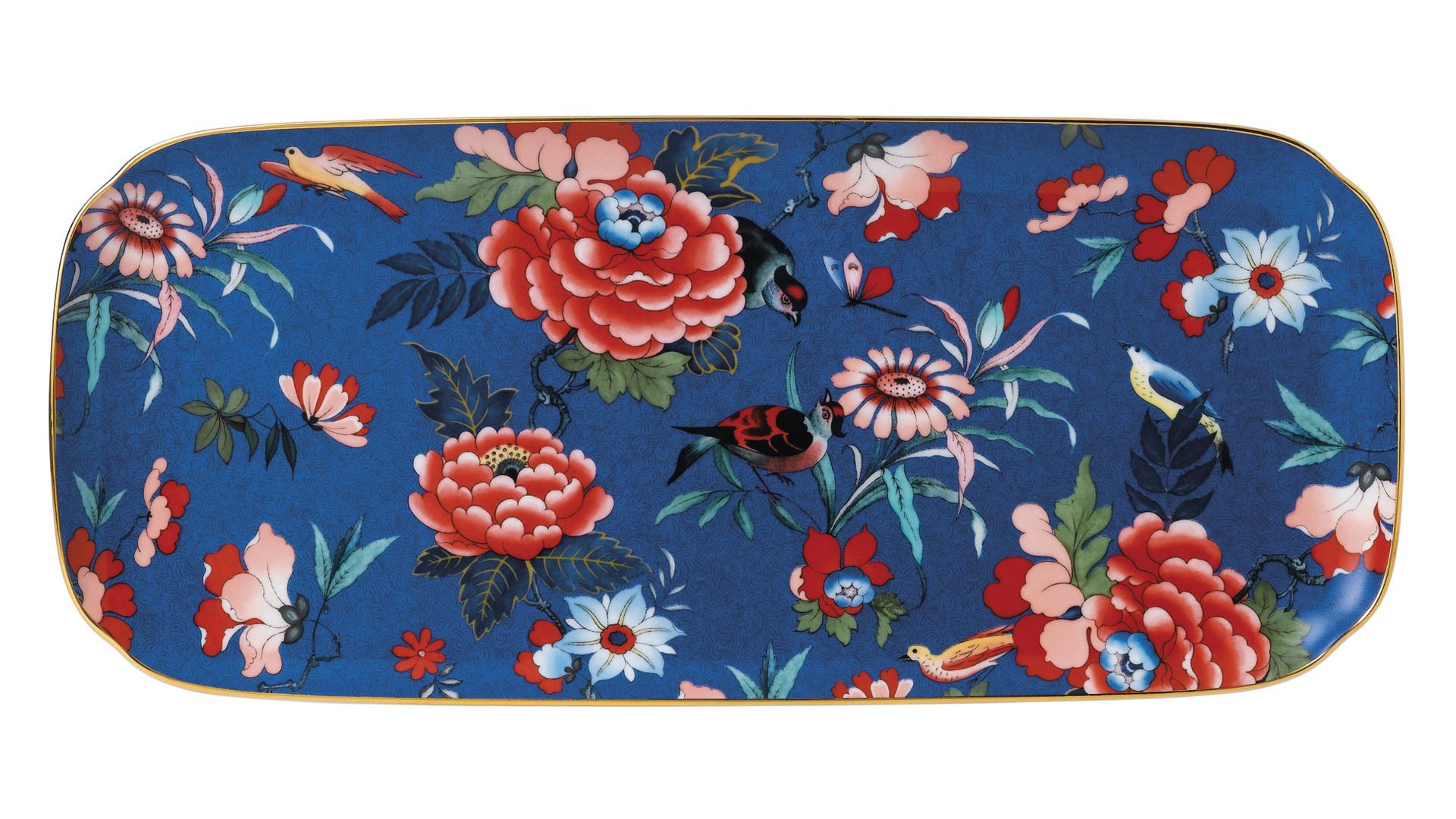 Блюдо прямоугольное Wedgwood Paeonia Blush Blue Tray 40032132