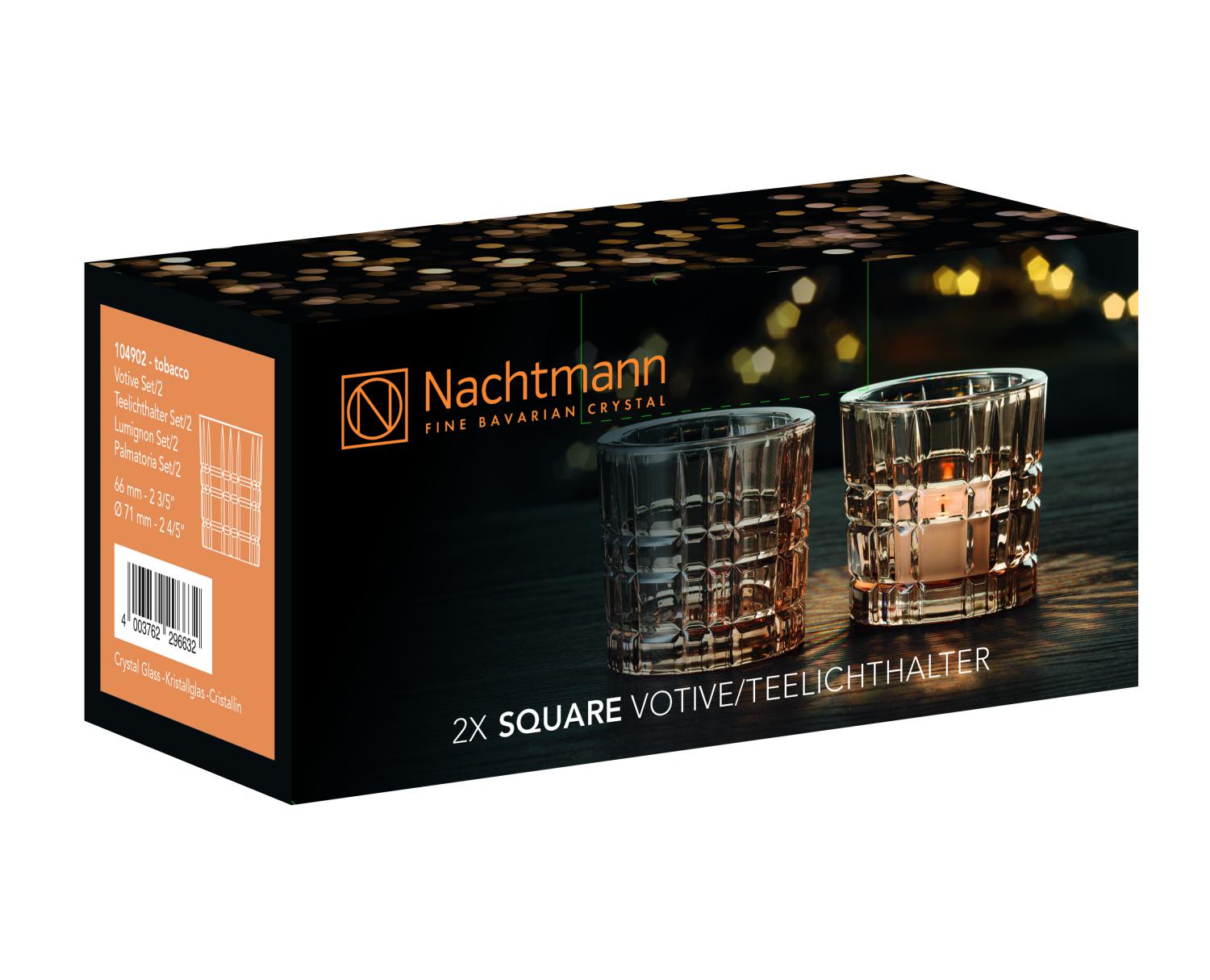 2 подсвечника Nachtmann Square Votive Tobacco 104902