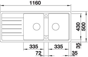 Кухонная мойка Blanco Legra 8S Silgranit White 523165