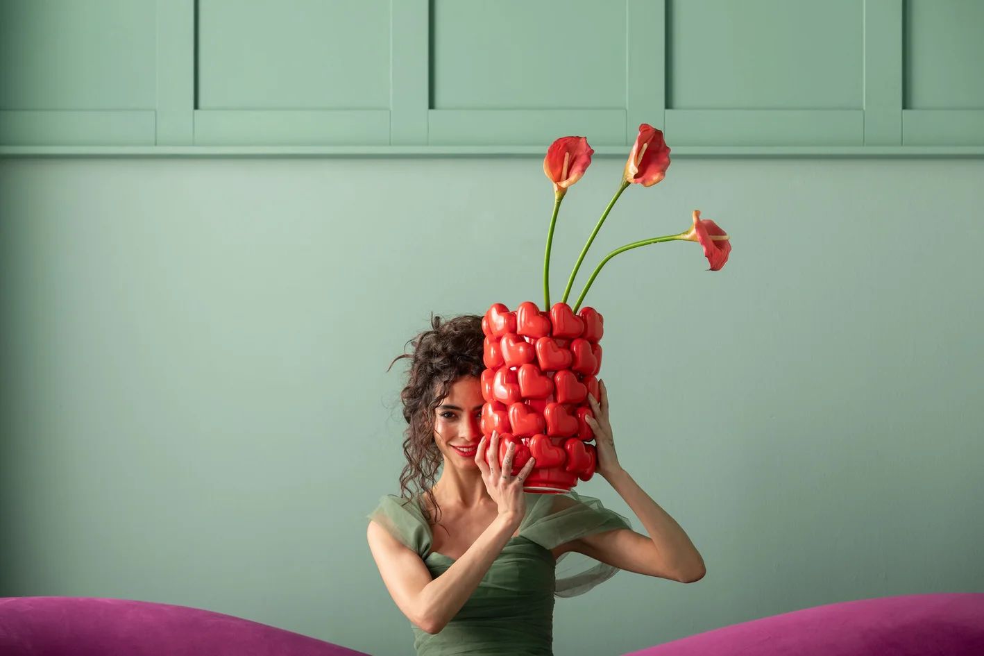 Ваза KARE Vase Hearts 56566