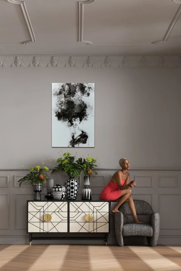 Картина KARE Glasbild Smokey Hair 53816