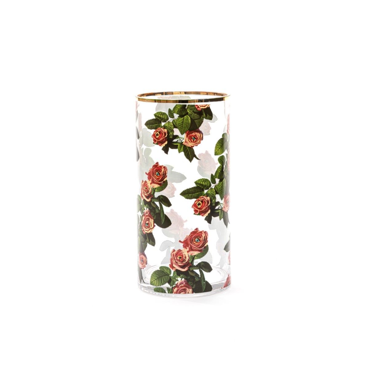 Ваза Seletti Glass Vase Roses Cylindrical Medium 14173