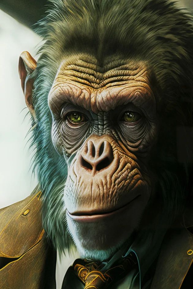 Картина KARE Glasbild Drinking Monkey 56267