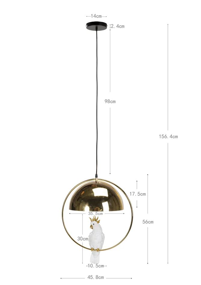 Подвесной светильник KARE Hängeleuchte Animal Cockatoo 51927
