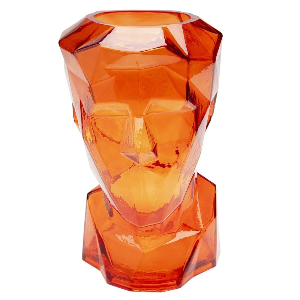Ваза KARE Vase Prisma Face Orange 56403