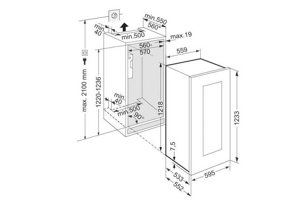 Встраиваемый винный шкаф Liebherr EWTgb 2383