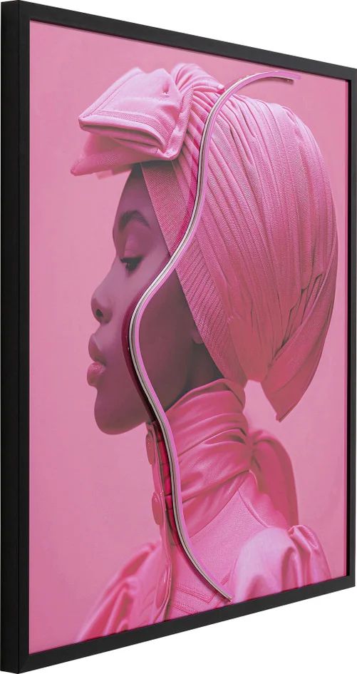 Картина KARE Gerahmtes Bild Pink Woman LED 56577