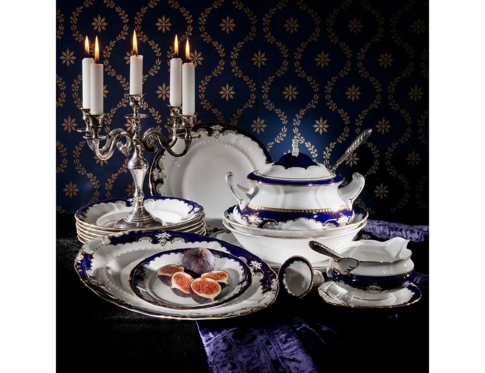 Салатник круглый Leander Sonata Kobaltový Ornament 07111413-1357