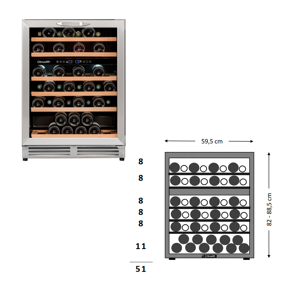 Винный шкаф Climadiff CBU51D1X