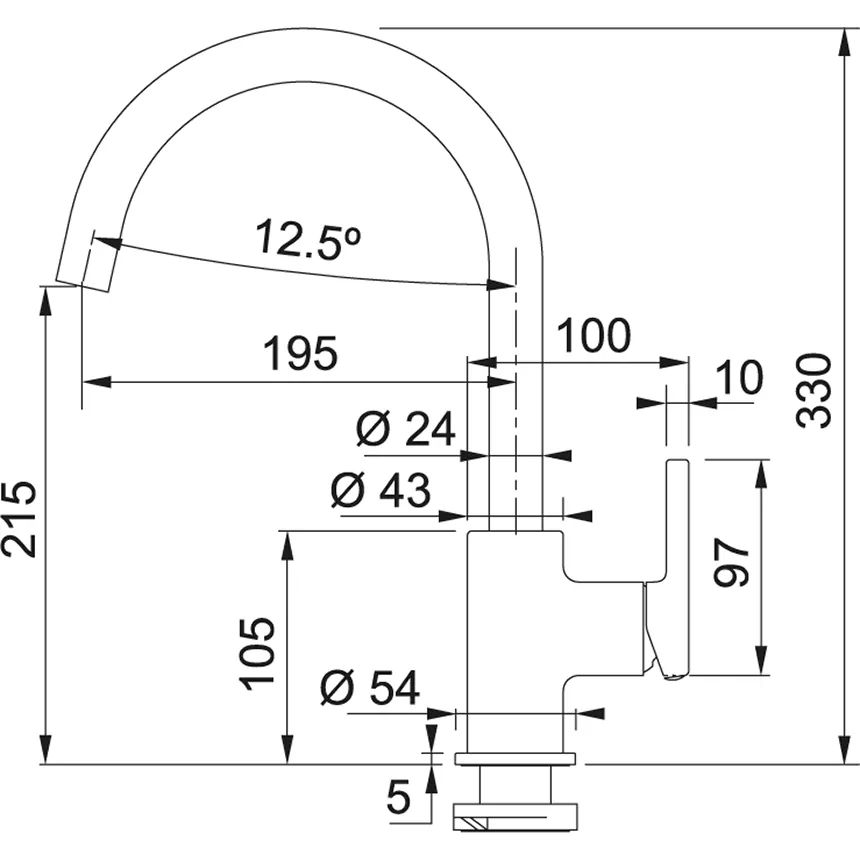 Кухонный смеситель Franke Lina Chrome 115.0625.988