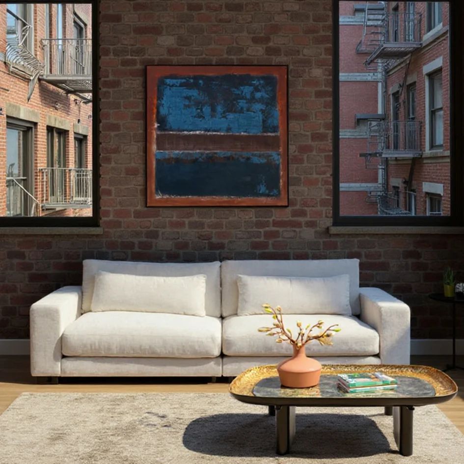 Картина KARE Gerahmtes Bild Silence Blau 56785