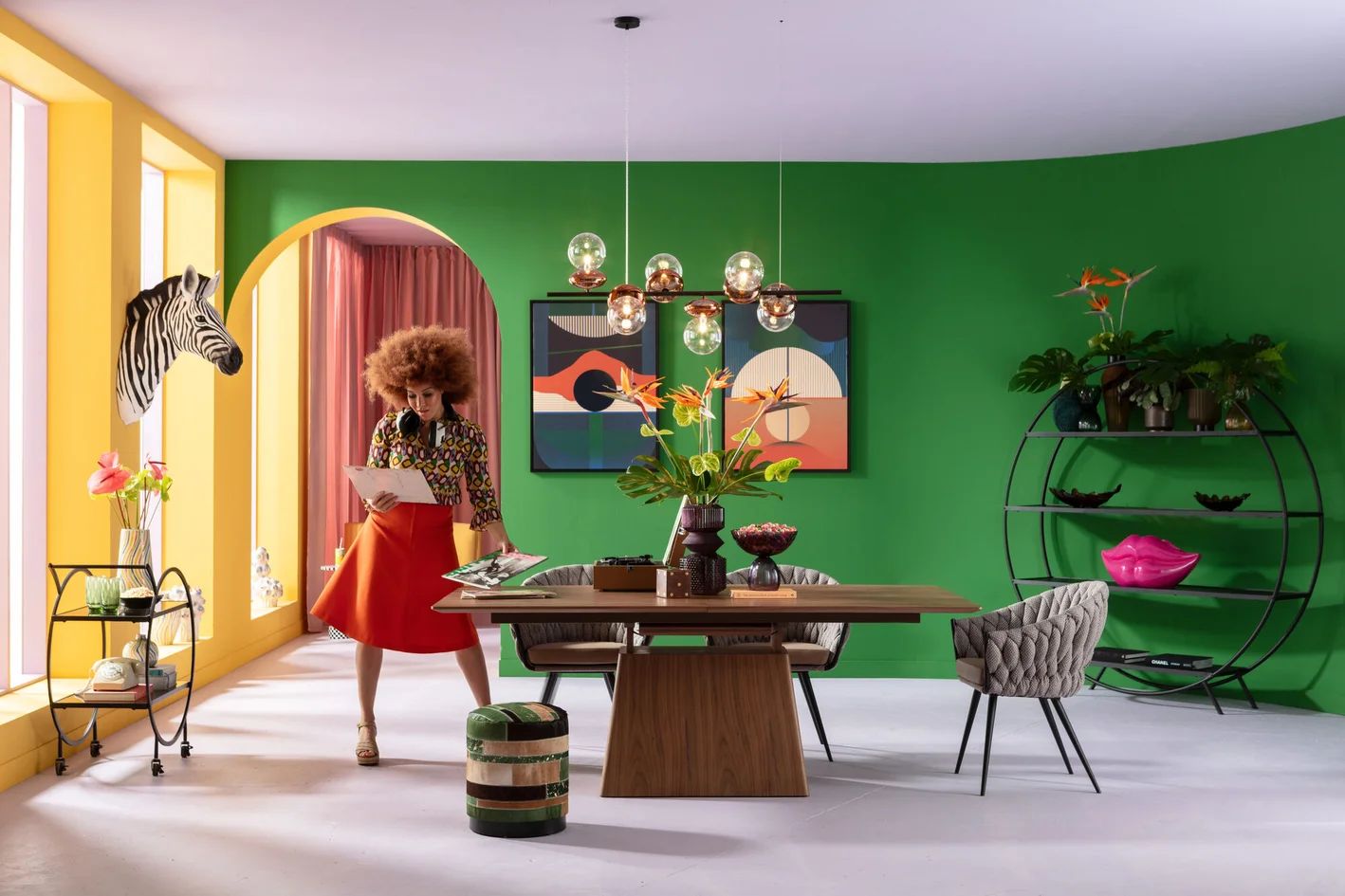 Ваза KARE Vase Lips Pink 55263