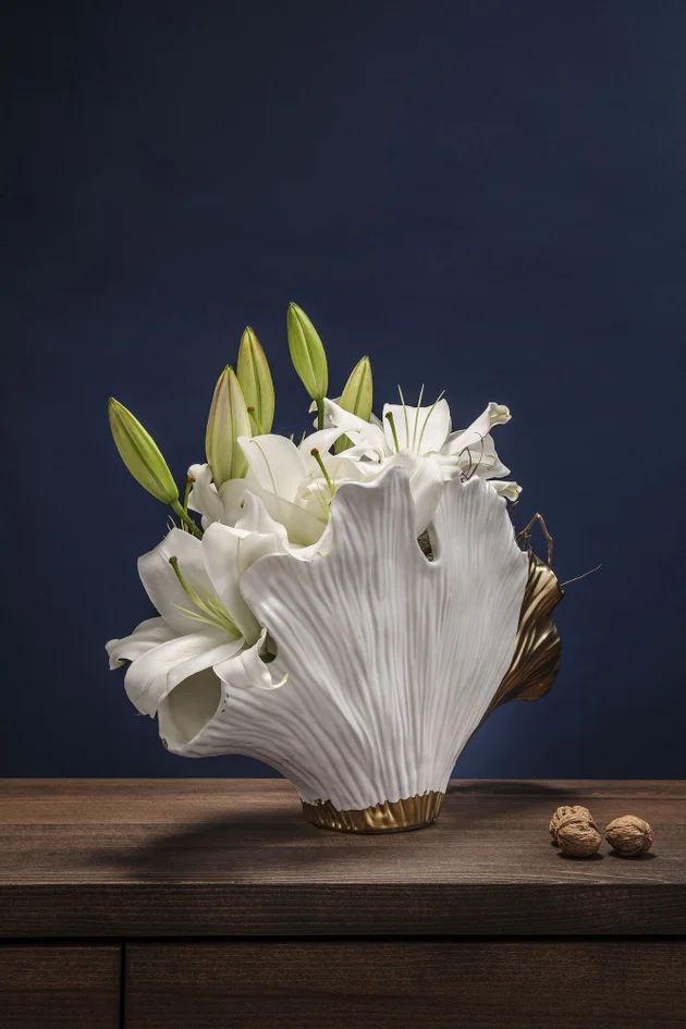 Ваза KARE Vase Ginkgo Elegance 51093