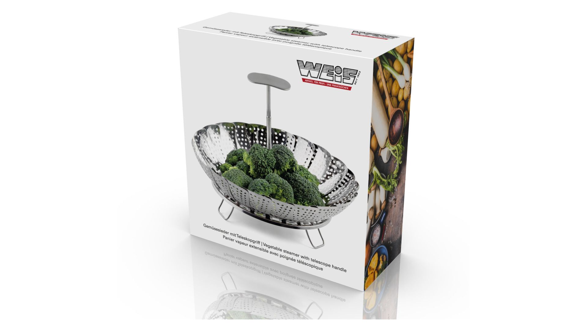 Вставка-пароварка Weis Gemüsesieder mit Teleskopgriff 18827