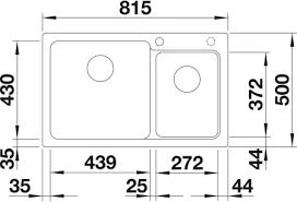 Кухонная мойка Blanco Naya 8 Silgranit Black 525944