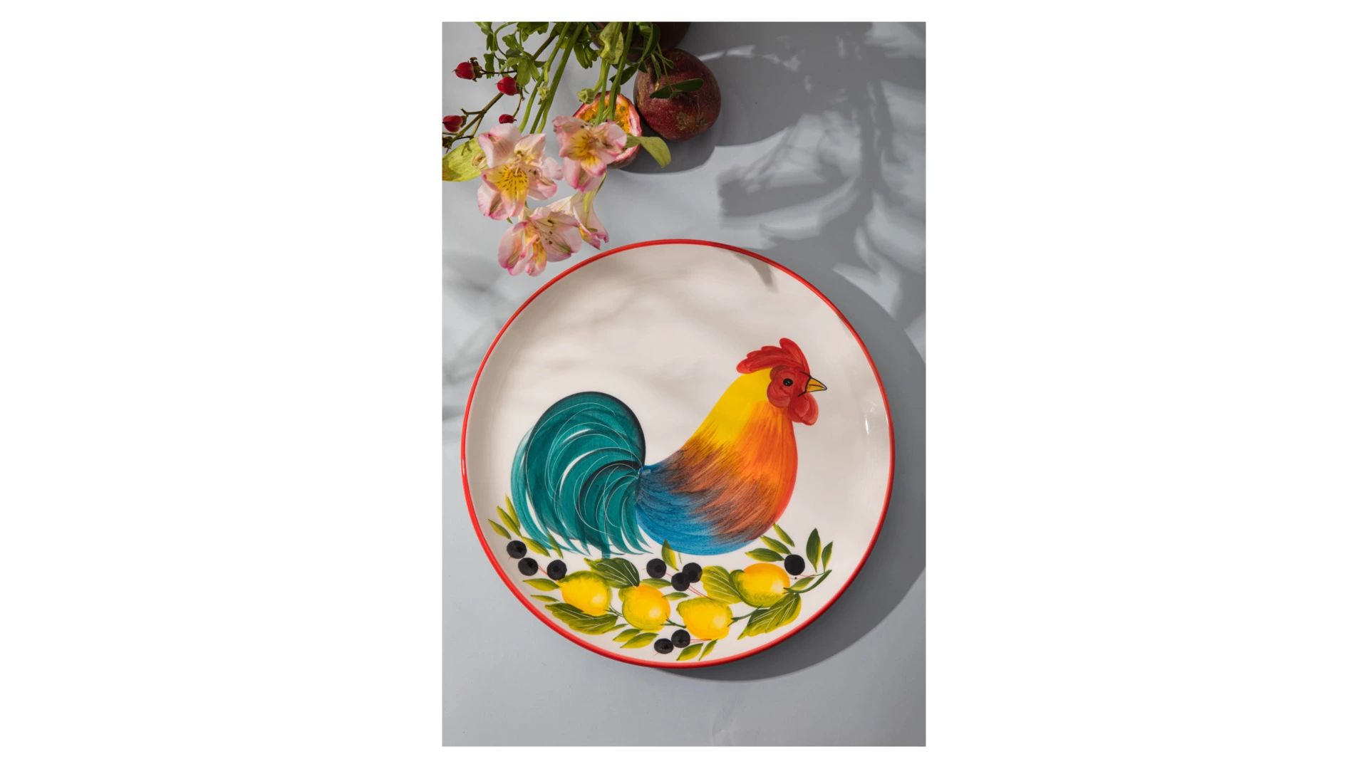Блюдо Edelweiss Roosters Medium Platter EDW-4044R