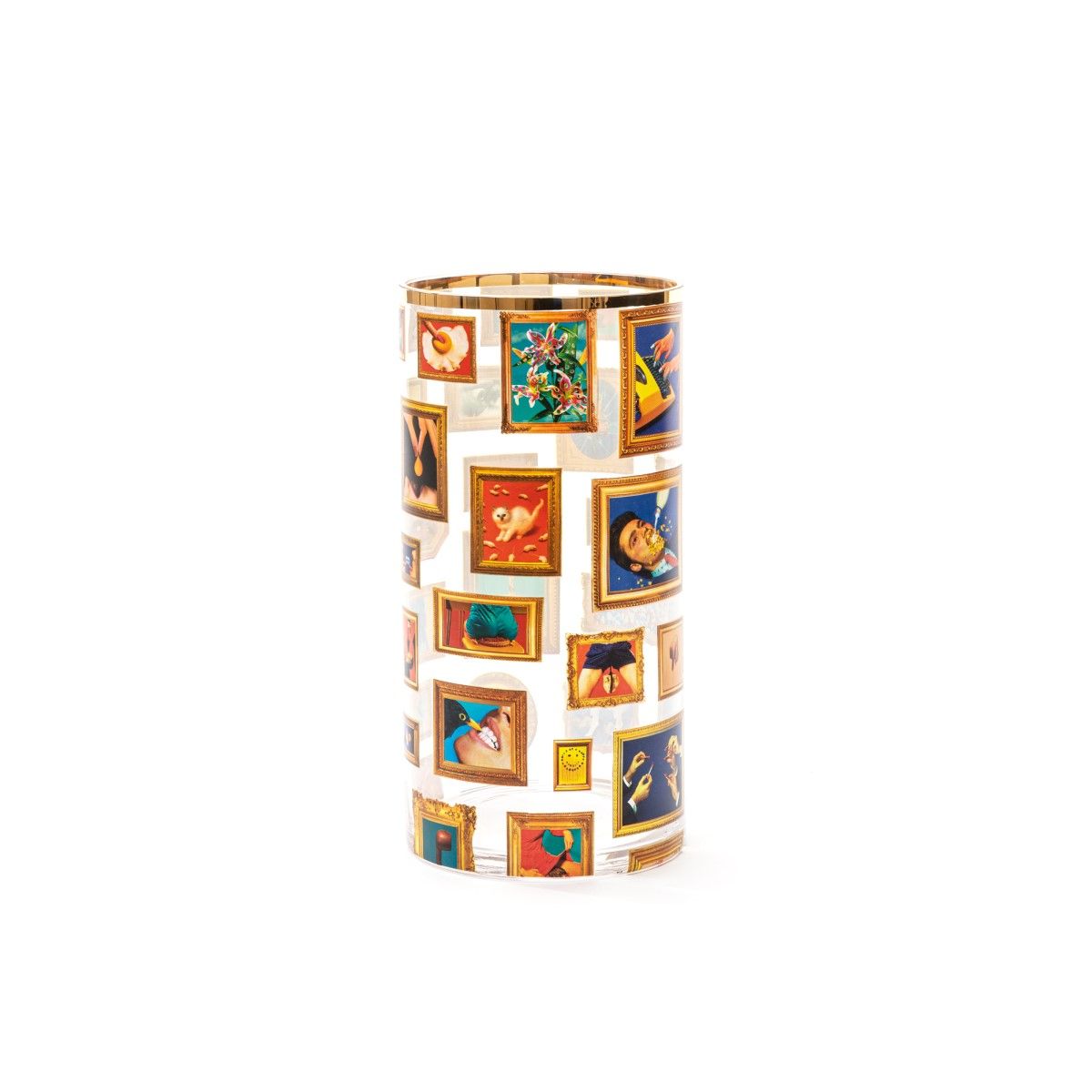 Ваза Seletti Glass Vase Frames Cylindrical Medium 14172