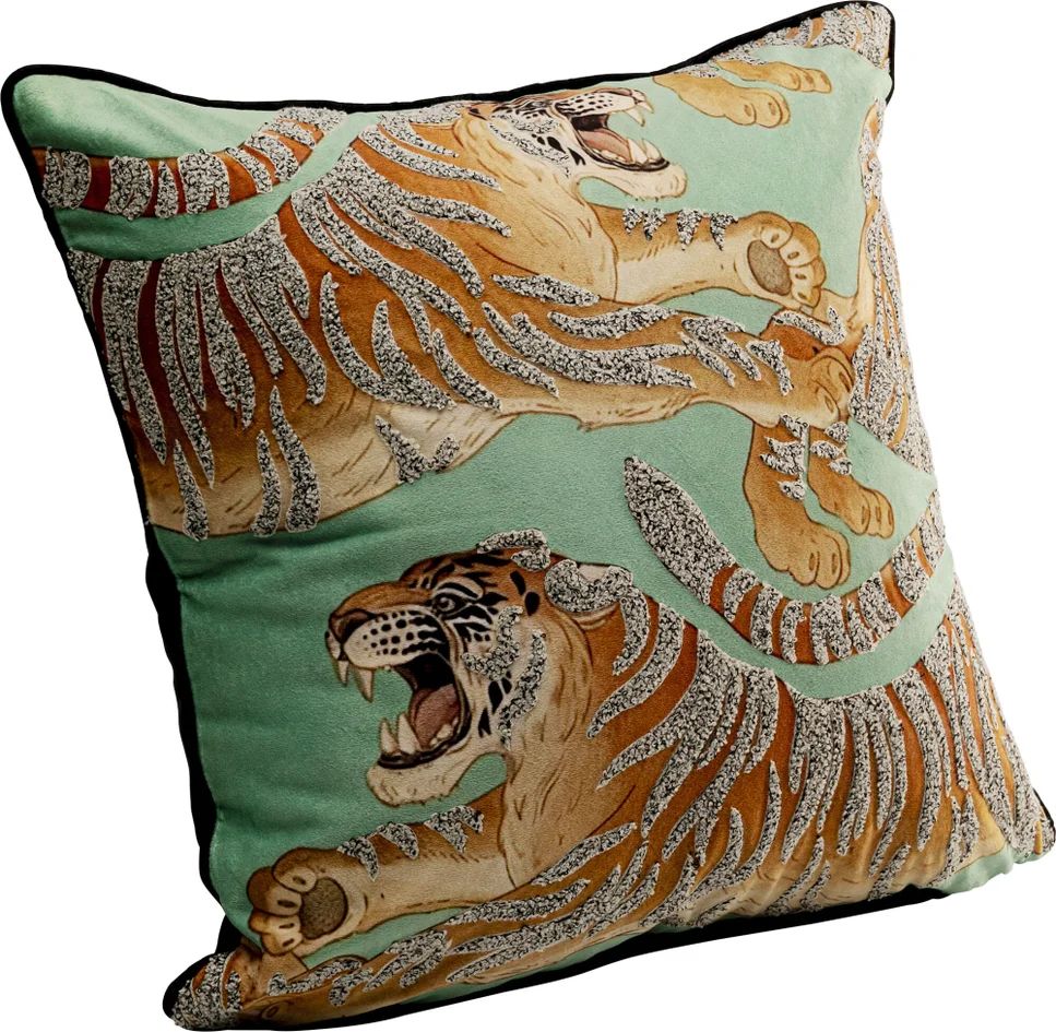 Подушка KARE Kissen Tiger Love Mint 57273