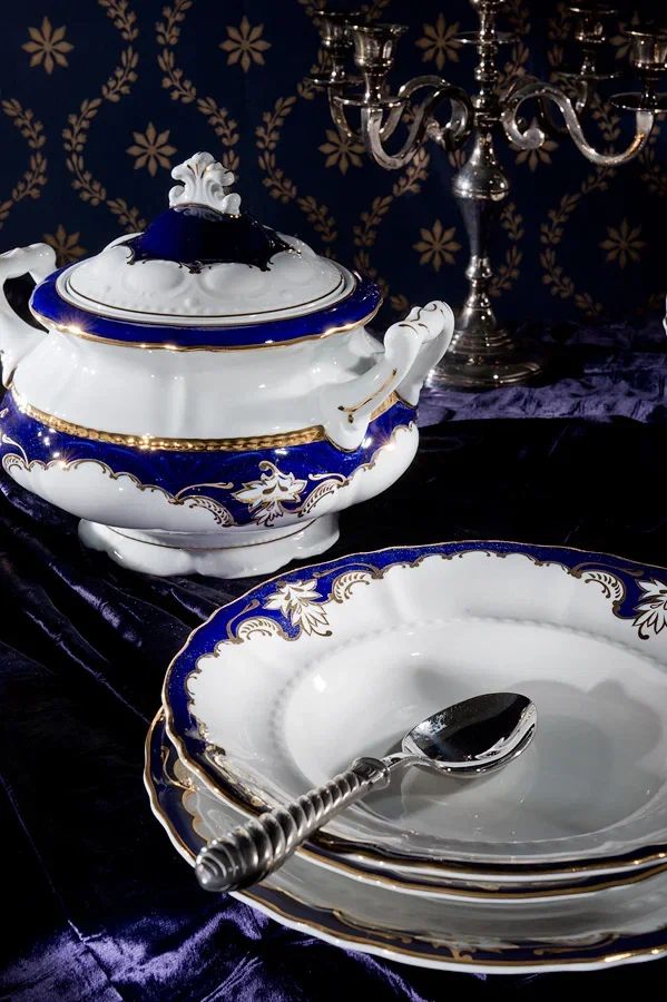 Обеденный сервиз Leander Sonata Kobaltový Ornament 07162011-1357