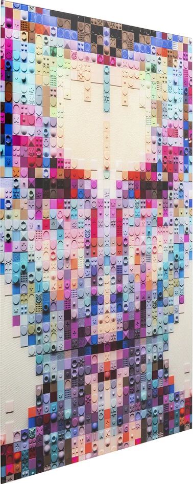 Картина KARE Bild Glas Pixel Face 56574