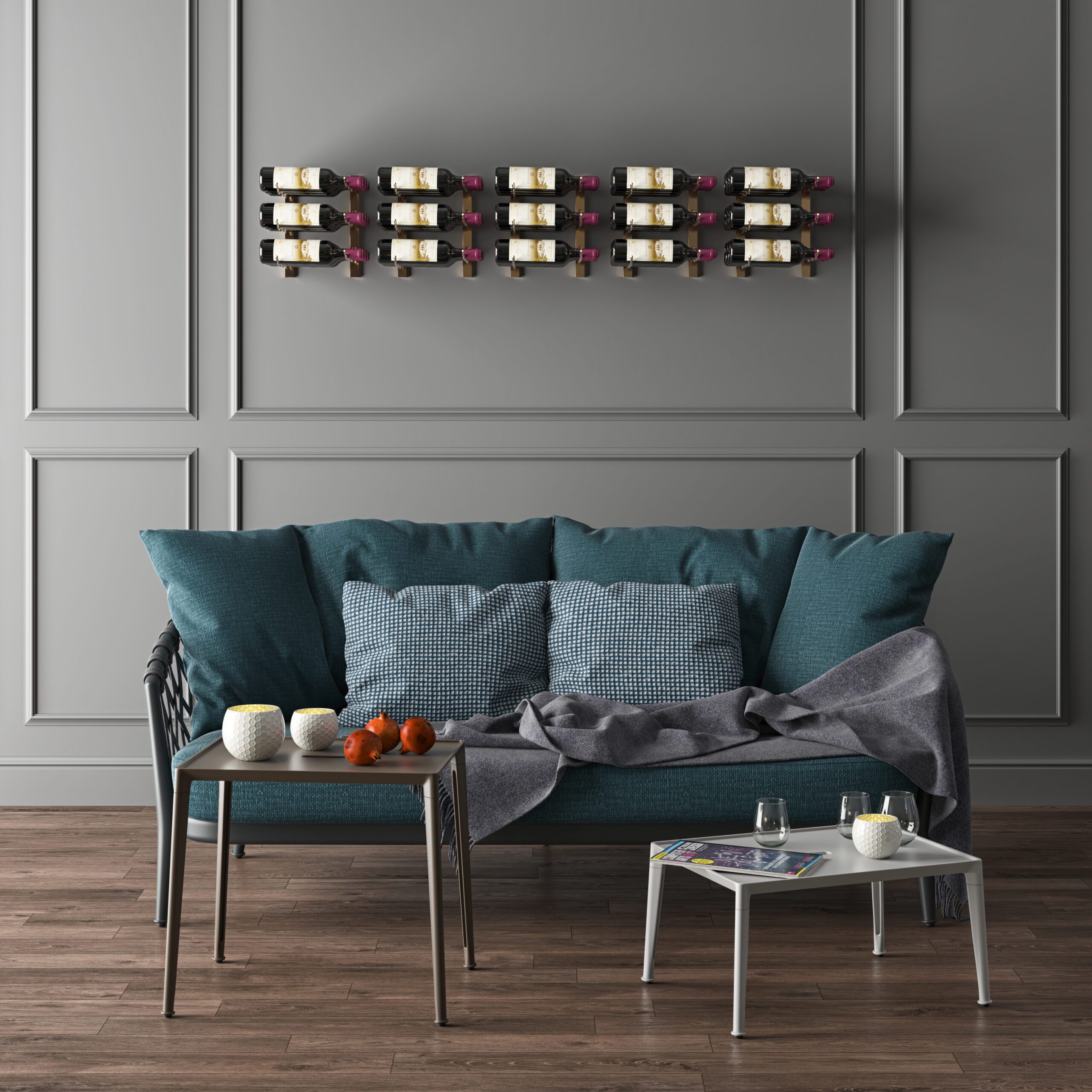 Настенный стеллаж на 3 бутылки DOVINI Single DOV652031