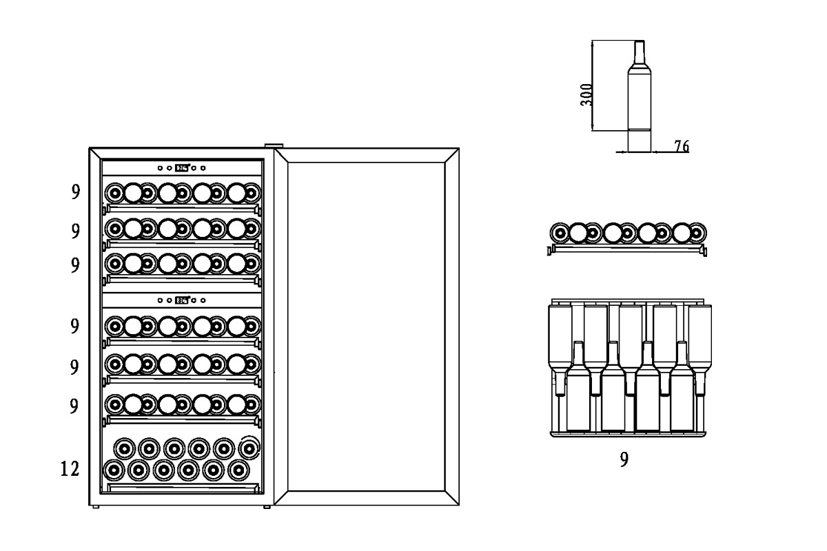 Винный шкаф Caso WineComfort 66 Black
