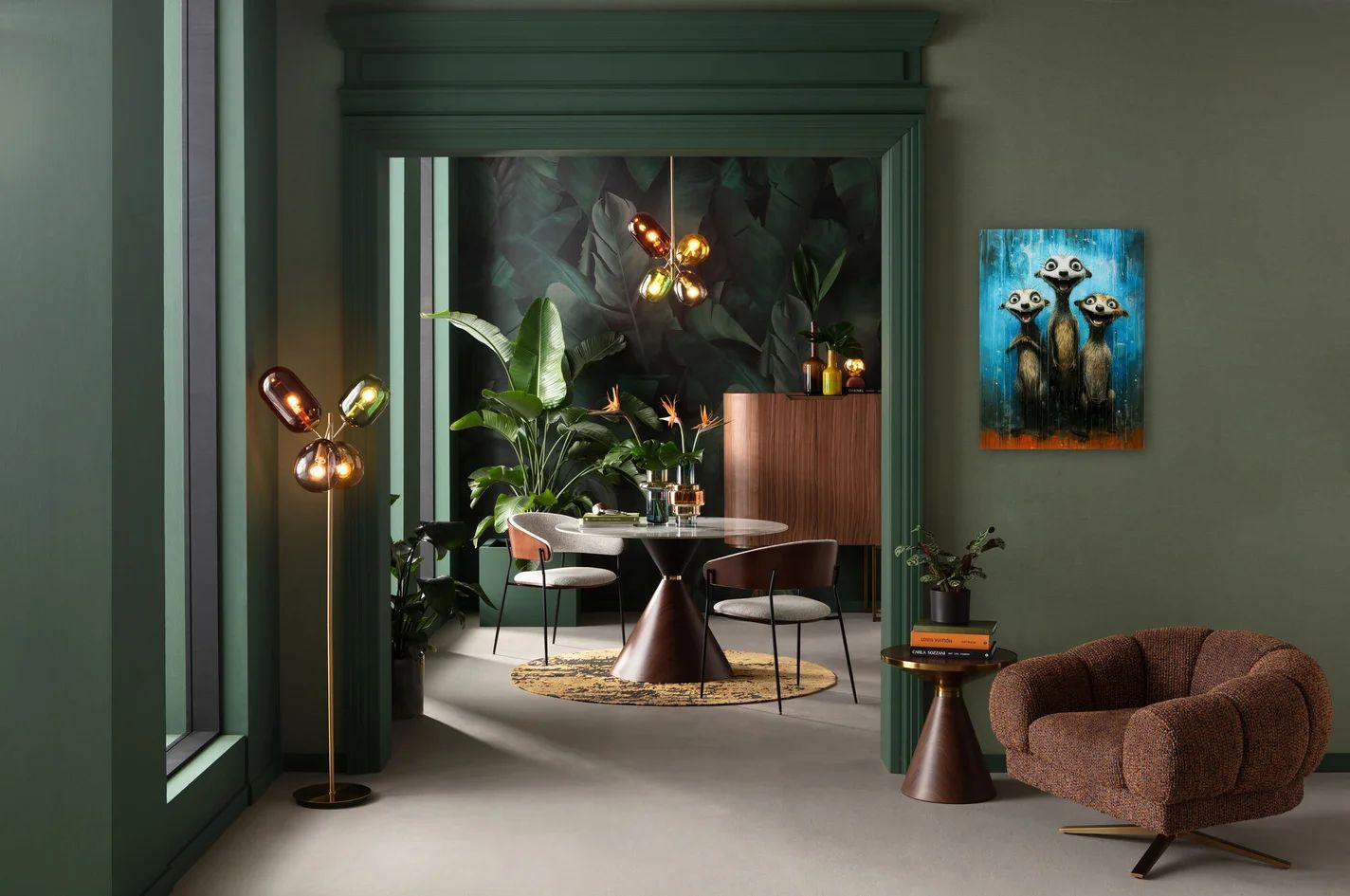 Картина KARE Glasbild Singing Meerkats 56281