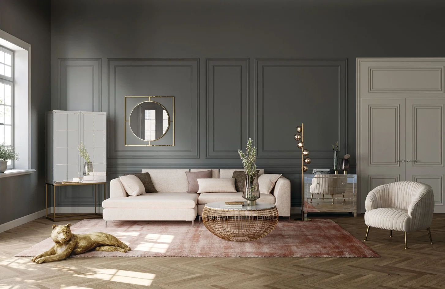 Фигурка KARE Deko Figur Lion Gold 51727