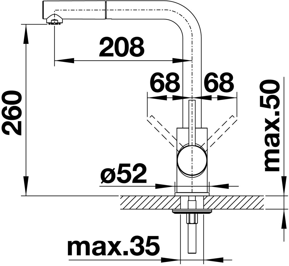 Кухонный смеситель Blanco Mila-S Black Matt 526779