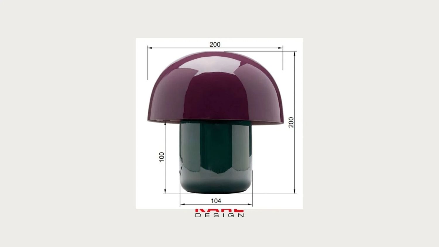 Настольная лампа KARE Tischleuchte Mushroom Duo Midnight 56512