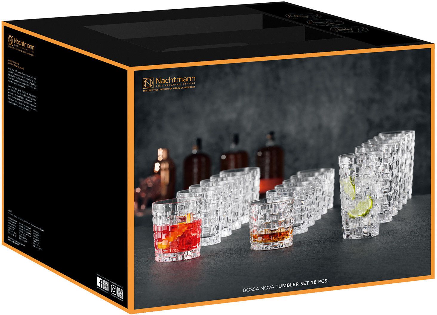 18 стаканов Nachtmann Bossa Nova Tumbler Set 103000