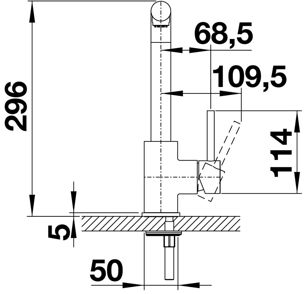 Кухонный смеситель Blanco Mila-S Black Matt 526779