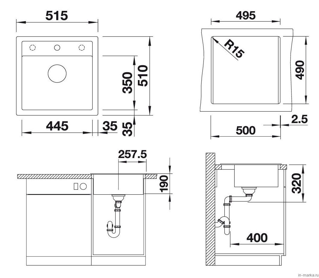 Кухонная мойка Blanco Dalago 5 Silgranit Coffee 518529
