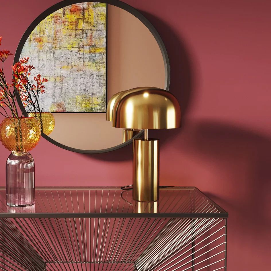 Настольная лампа KARE Tischleuchte Loungy Gold 32213