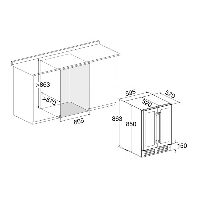 Винный шкаф Temptech Premium VWCR36DB