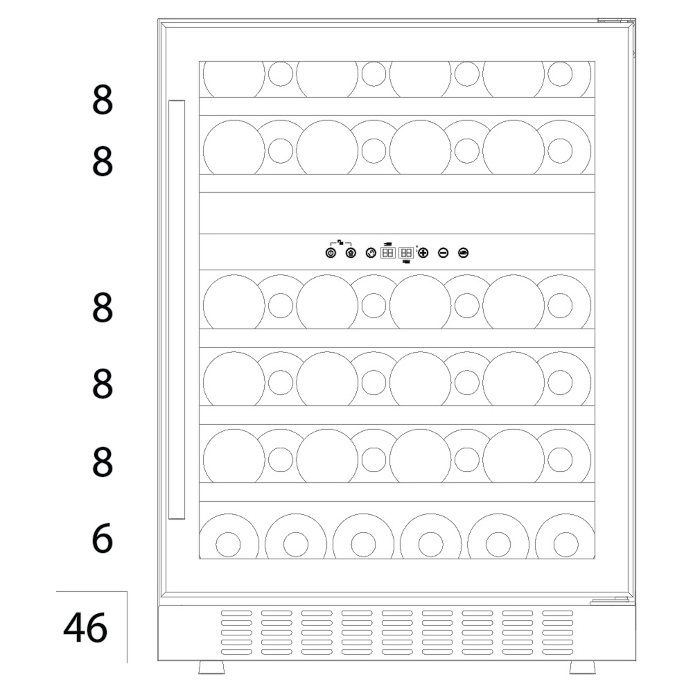 Винный шкаф Temptech Oslo OBIU60DW