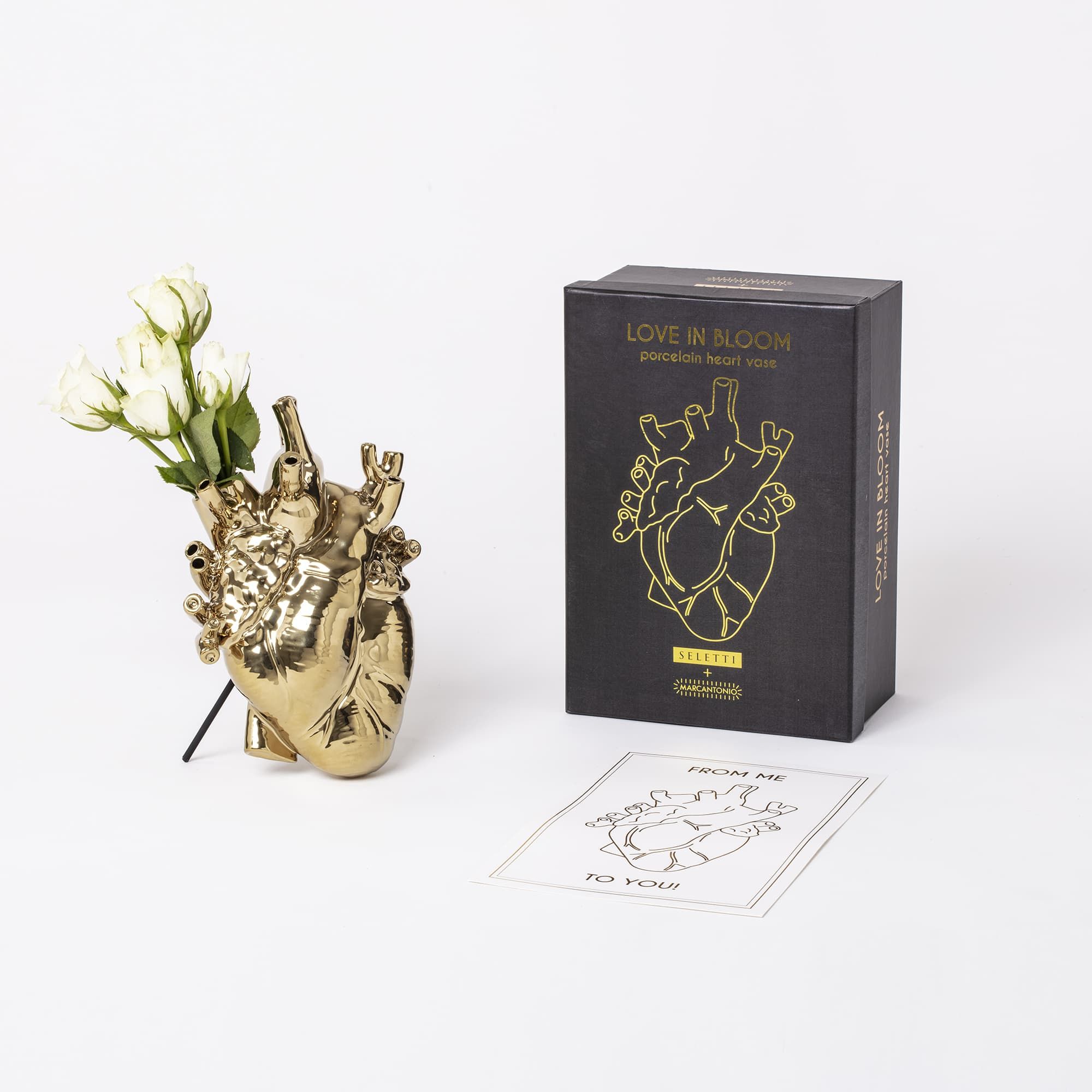 Ваза Seletti Love in Bloom Gold Vase 09921