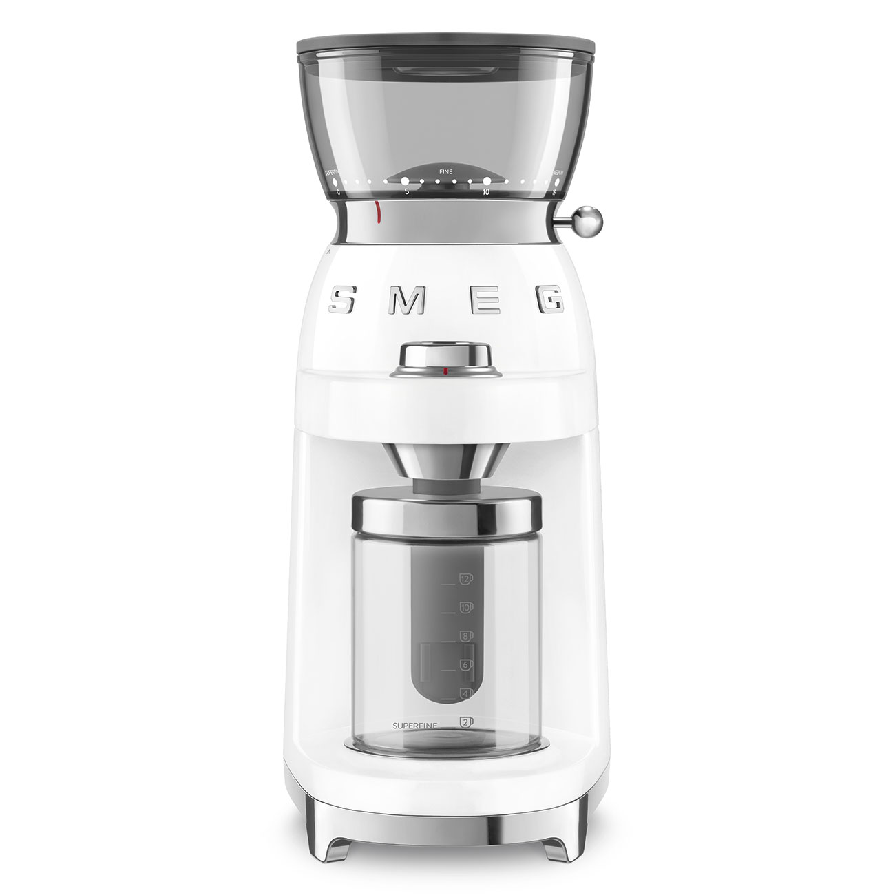 Кофемолка Smeg Macinacaffè 50's Style Bianco CGF03WHEU