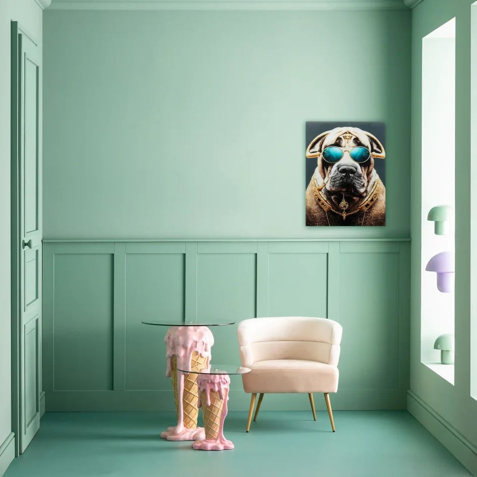 Картина KARE Glasbild Fashion Dog 57008