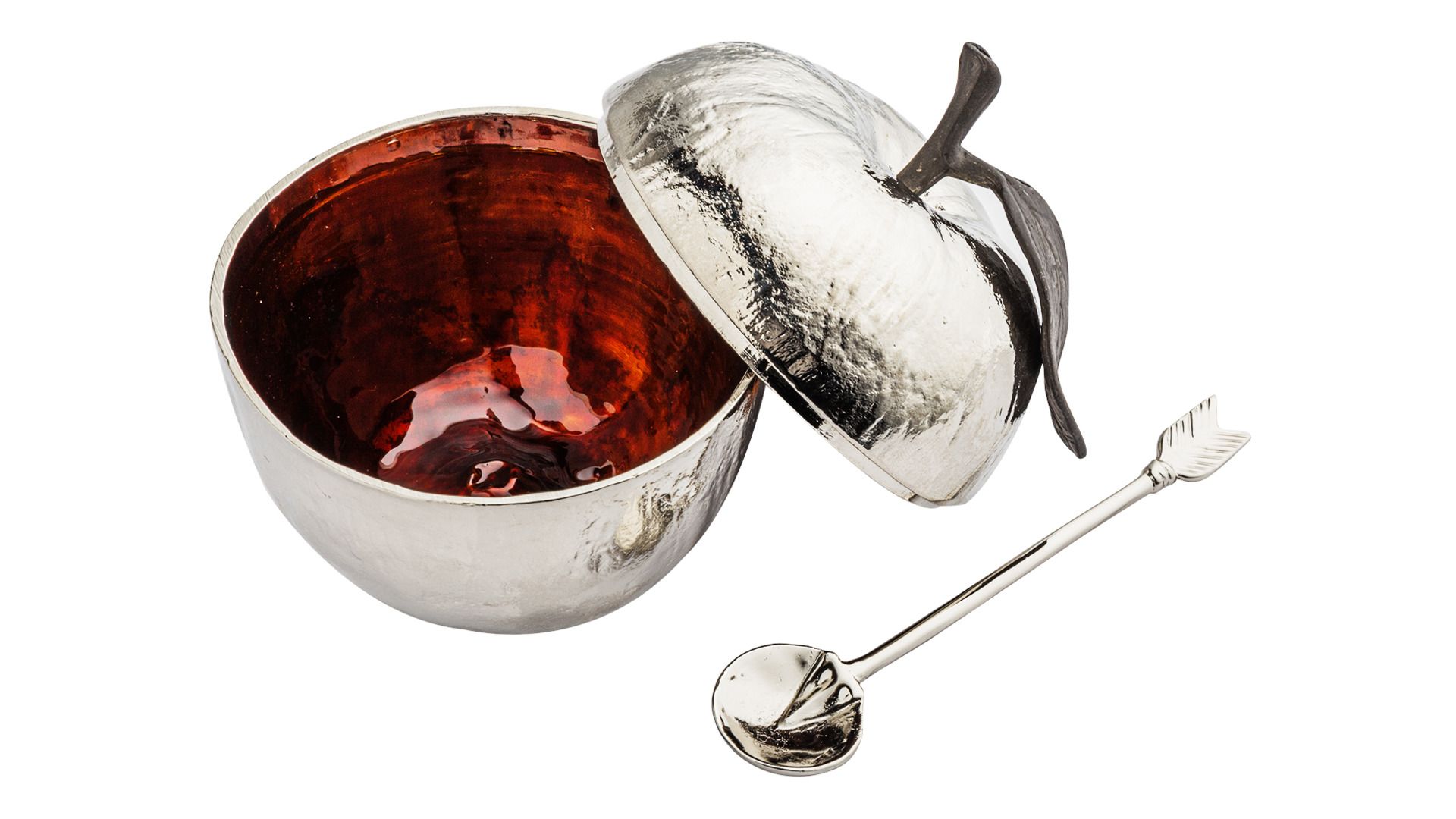 Сахарница с ложкой Michael Aram Apple Silver 110780