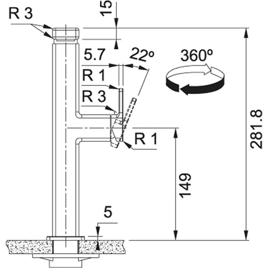 Кухонный смеситель Franke Centinox Neo 115.0547.854