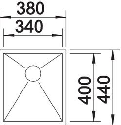 Кухонная мойка Blanco Zerox 340-U InFino 521583